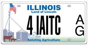 IL Ag License Plate Mockup